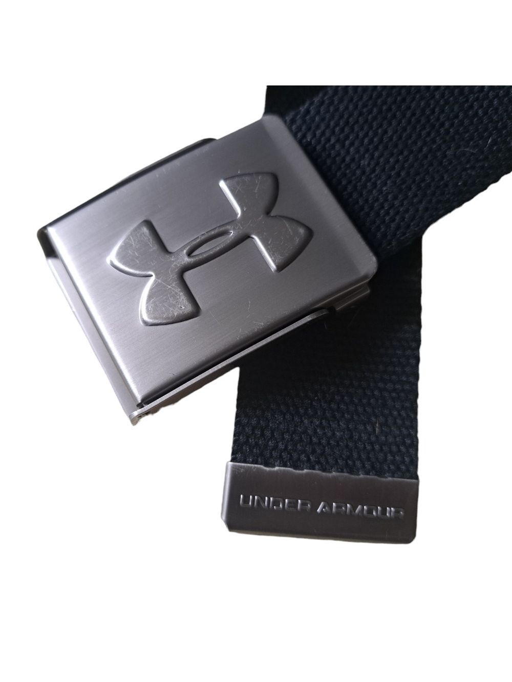 UNDER ARMOUR golf belt metal slide buckle BLACK web cotton preppy sport 28-32